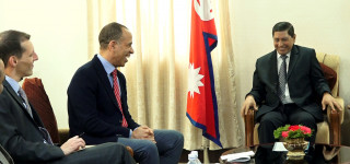 MCC Vice President Brooks pays courtesy call on DPM Shrestha
