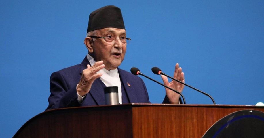 Oli objects to govt for keeping mum on new structure in Kalapani