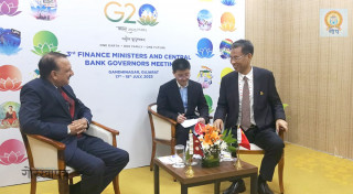 Finance Minister Dr Mahat meets his Chinese counterpart Kun