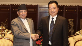 PM Dahal, CPC Secretary Wang meet