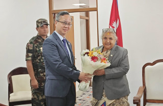 Chinese Ambassador Chen calls on PM Karki, extends support
